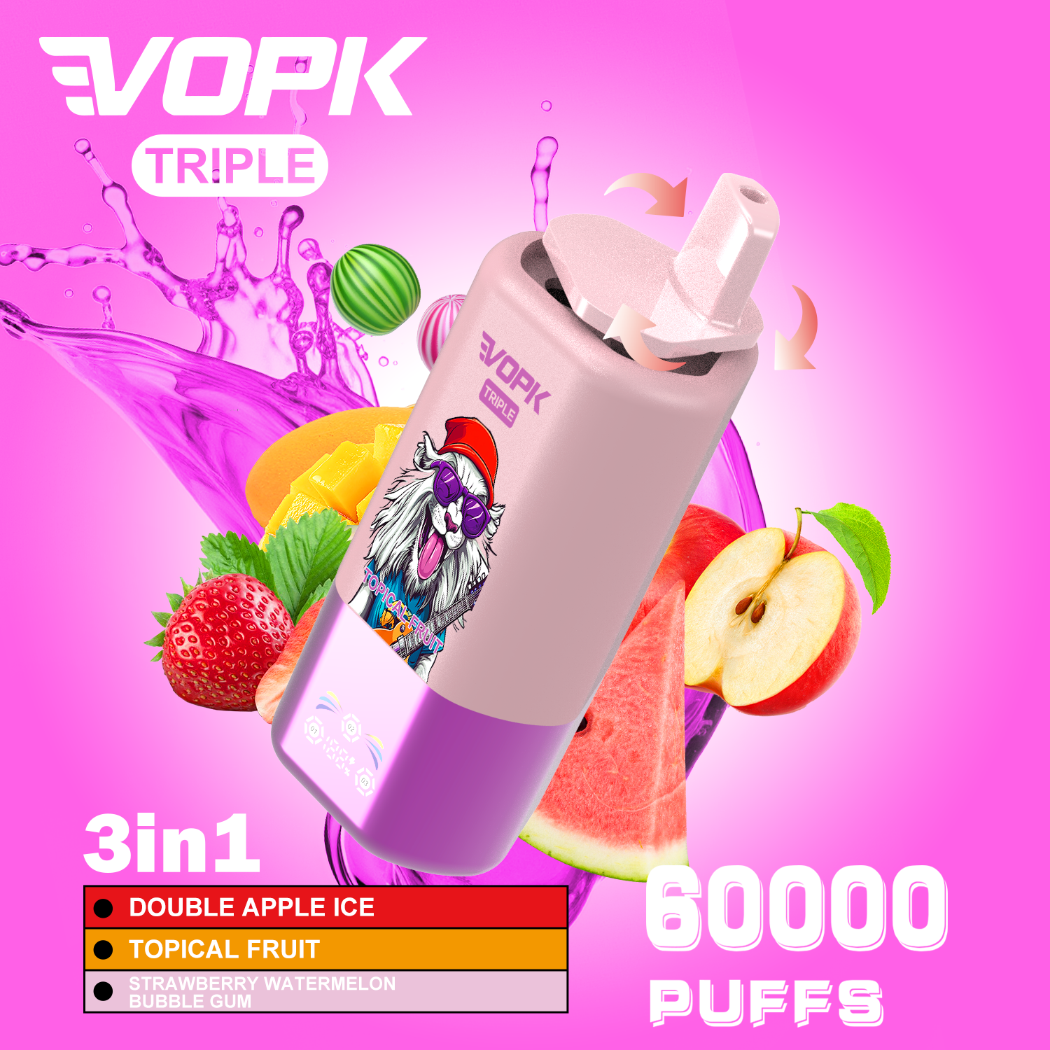 Alternative view of VOPK-TRIPE 60000PUFFS Vape