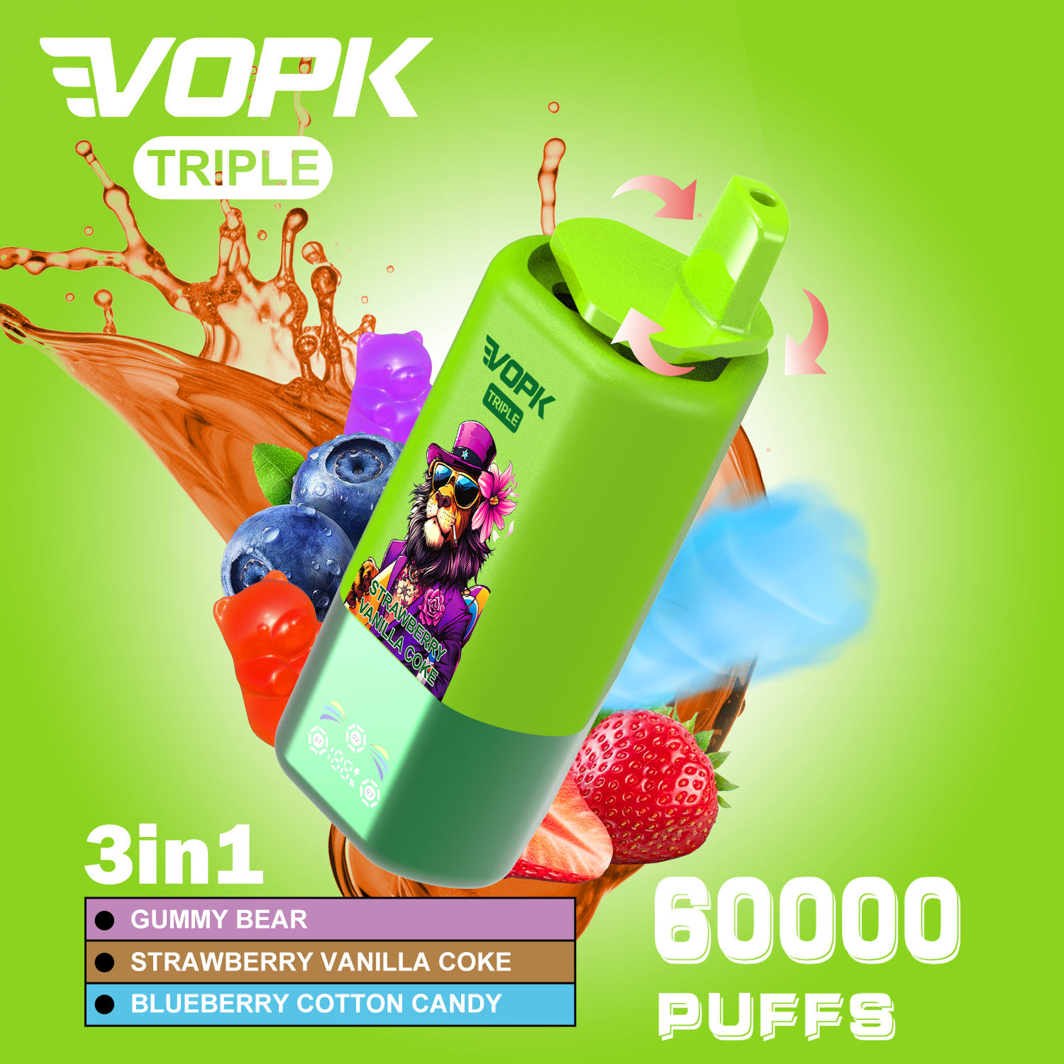 VOPK-TRIPE 60000PUFFS Vape - Image 5