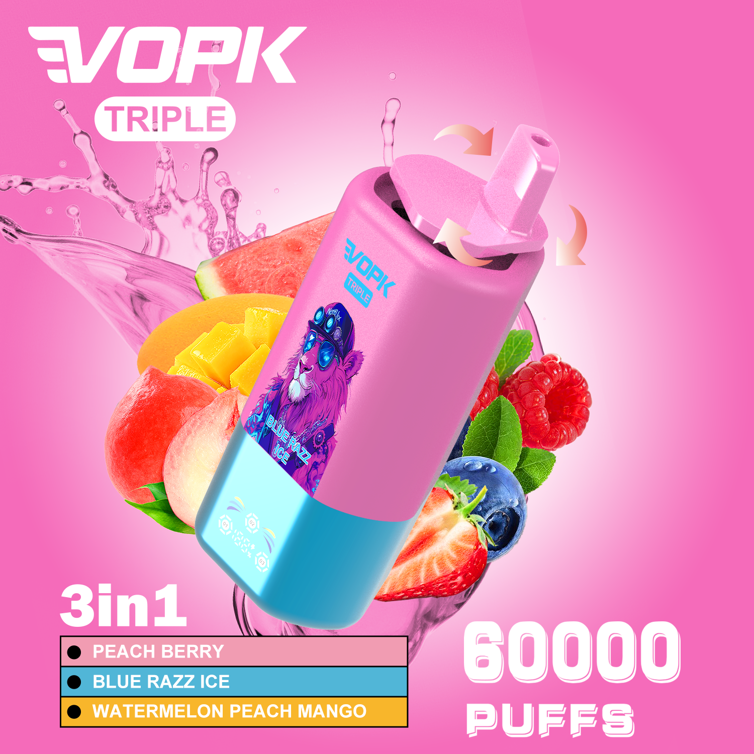 VOPK-TRIPE 60000PUFFS Vape - Image 7