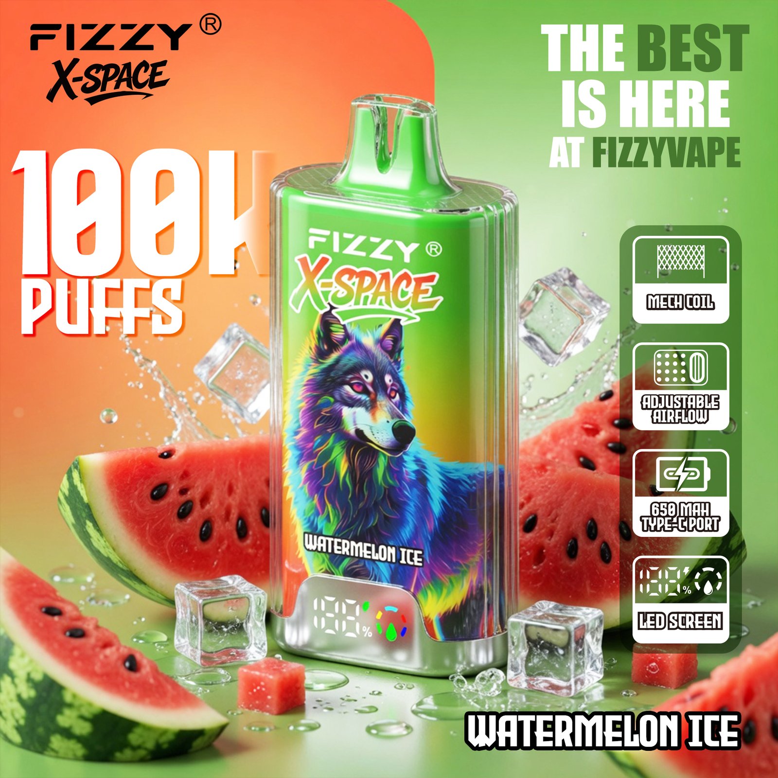 Alternative view of X-SPACE 100000 PUFFS Vape